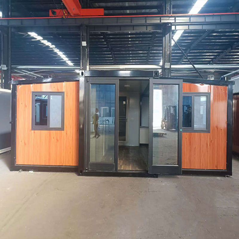 Sala de actividades plegable de doble ala Casas contenedor de 20 pies y 40 pies