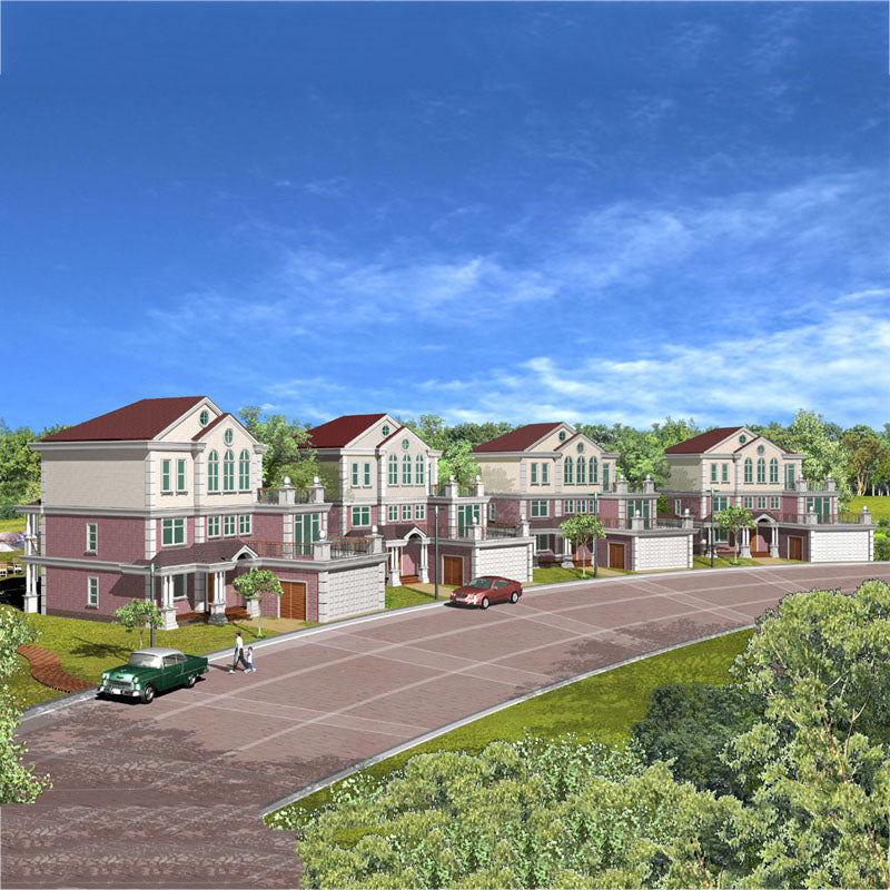 Casa prefabricada tipo villa de acero ligero con estructura de acero