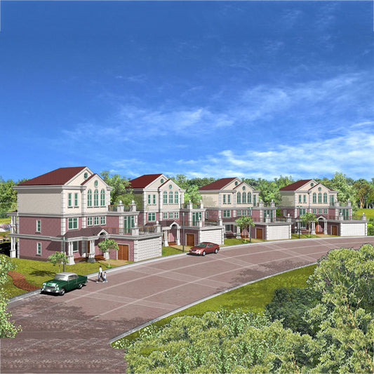 Casa prefabricada tipo villa de acero ligero con estructura de acero