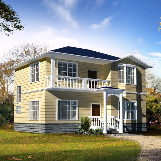 Villa prefabricada de lujo de acero ligero con estructura de acero