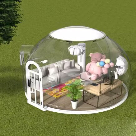 Casa de burbujas de casa de cúpula transparente de estilo de diseño moderno