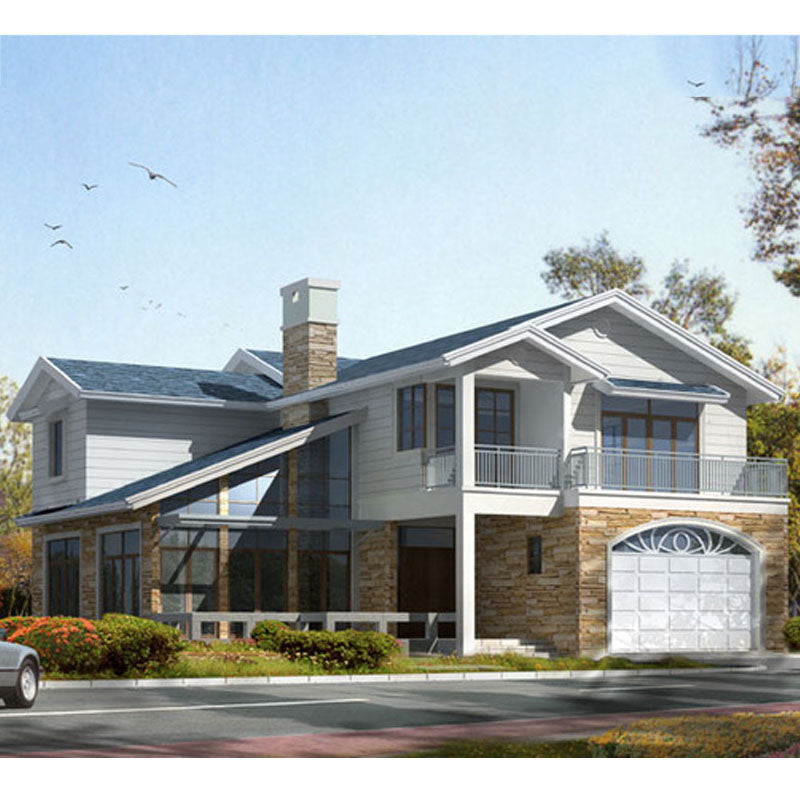 Casas modulares de estructura de acero ligera Villa de acero