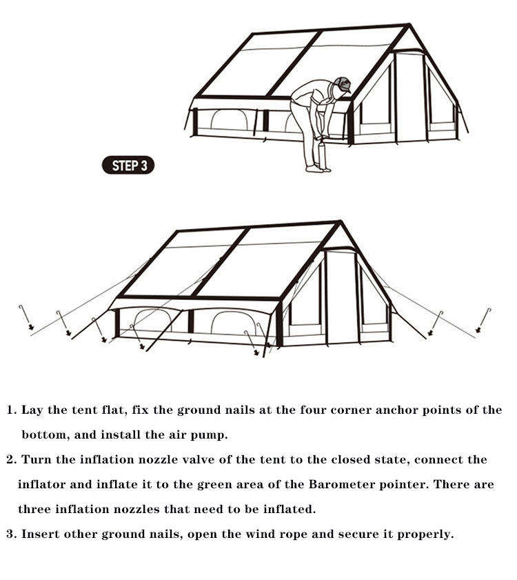 Outdoor Inflatable Camping Canvas Wall Inflatable Tent