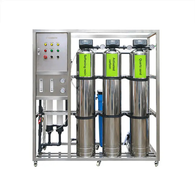 Automatización de agua, sistema de filtración por ósmosis, pequeña agua de mar industrial