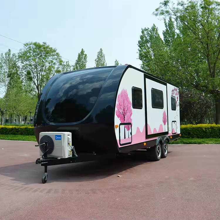 New thermal prefabricated luxury event trailer wheel living room portable building caravan