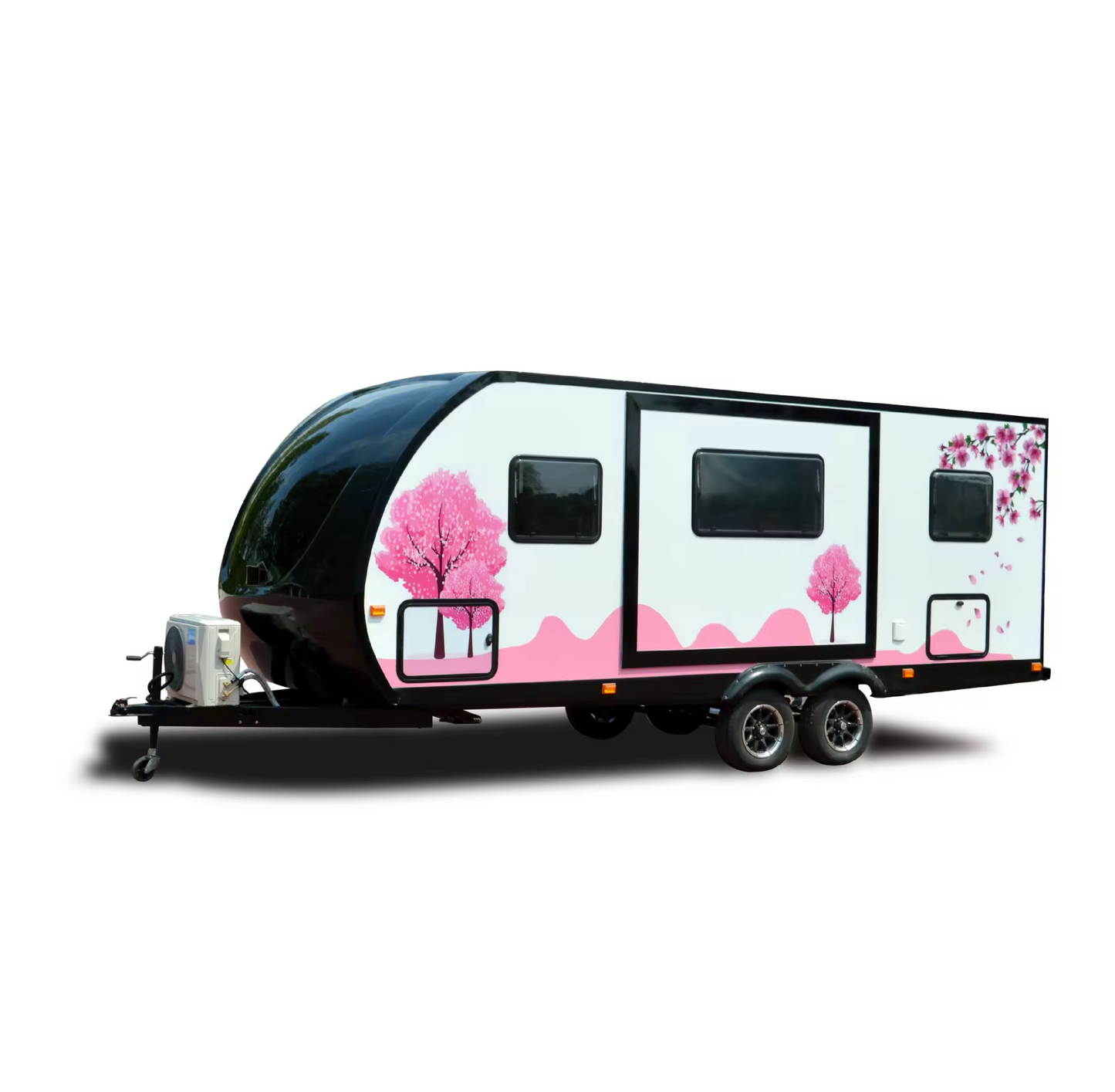 New thermal prefabricated luxury event trailer wheel living room portable building caravan