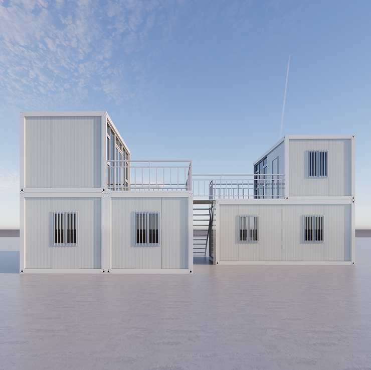Modern 2 floor prefabricated multi-story sheet home 20 40 ft