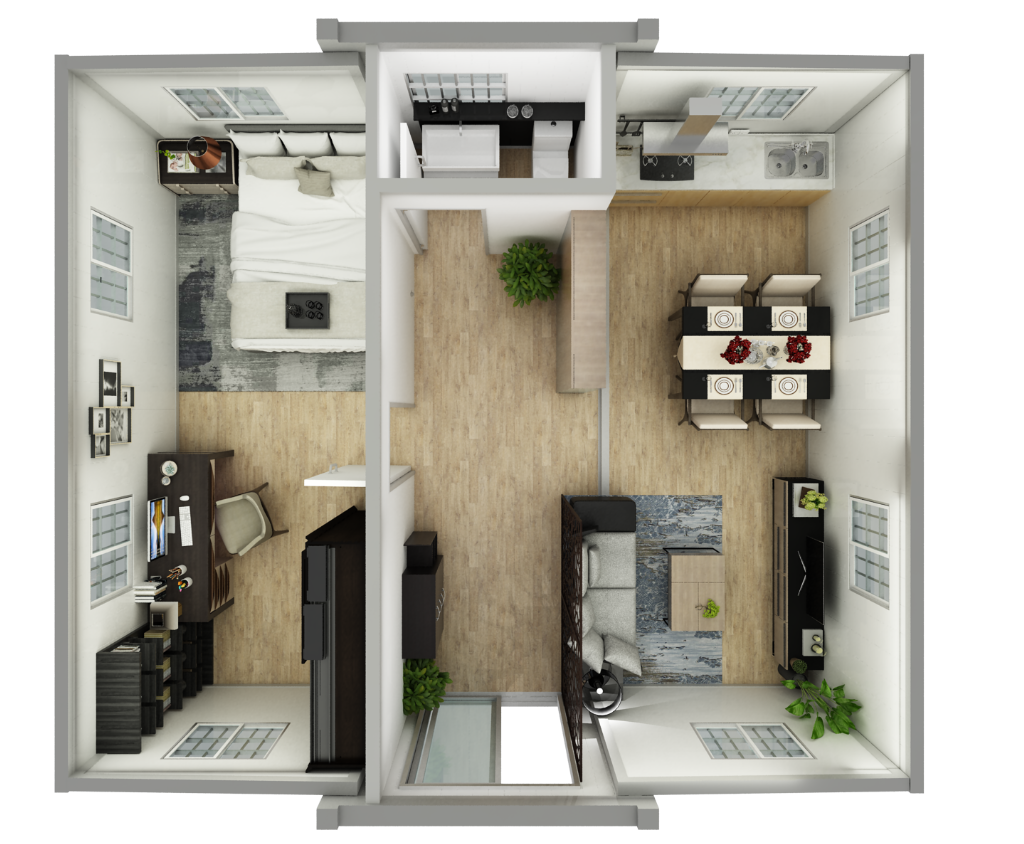 20 40-футовых сборных модульных домов класса люкс