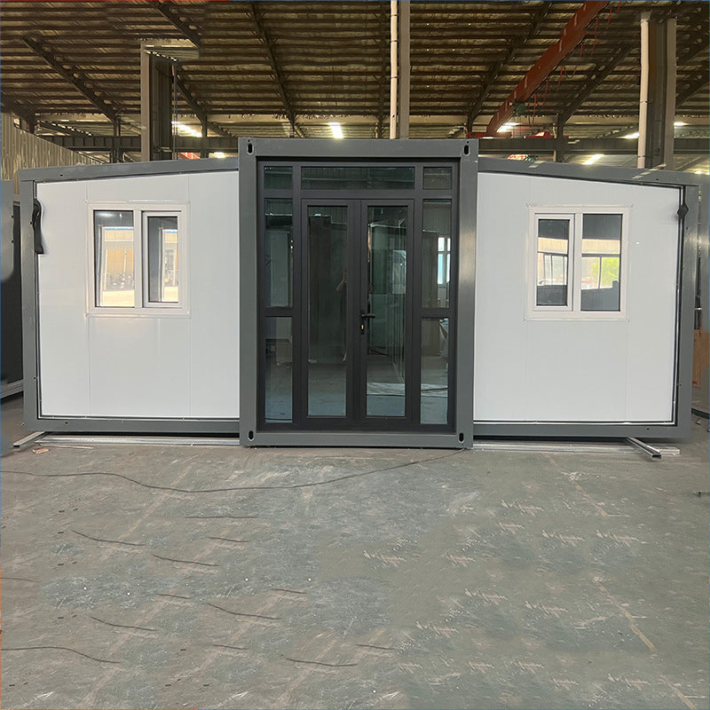 Caja plegable de doble ala, habitación móvil, contenedor plegable