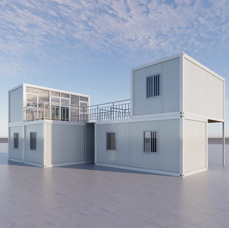 Modern 2 floor prefabricated multi-story sheet home 20 40 ft