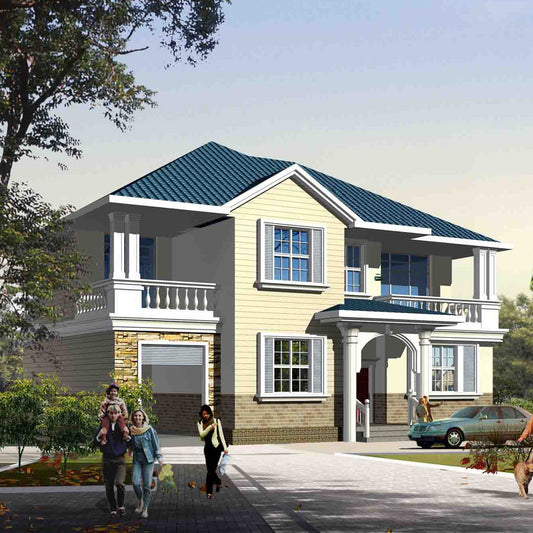 Casa de acero ligera casa prefabricada villa de acero