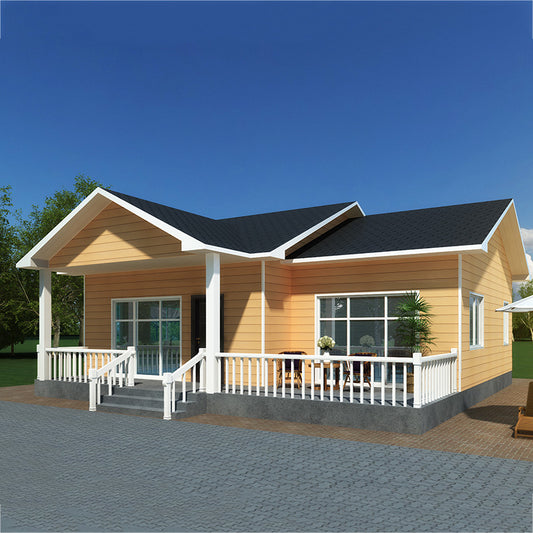 Villa prefabricada de acero ligero, casa prefabricada