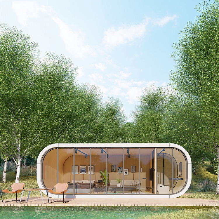 cabina de trabajo móvil de la vaina de la oficina de la casa de la casa minúscula de la casa prefabricada popular moderna al aire libre de los 20ft los 40ft