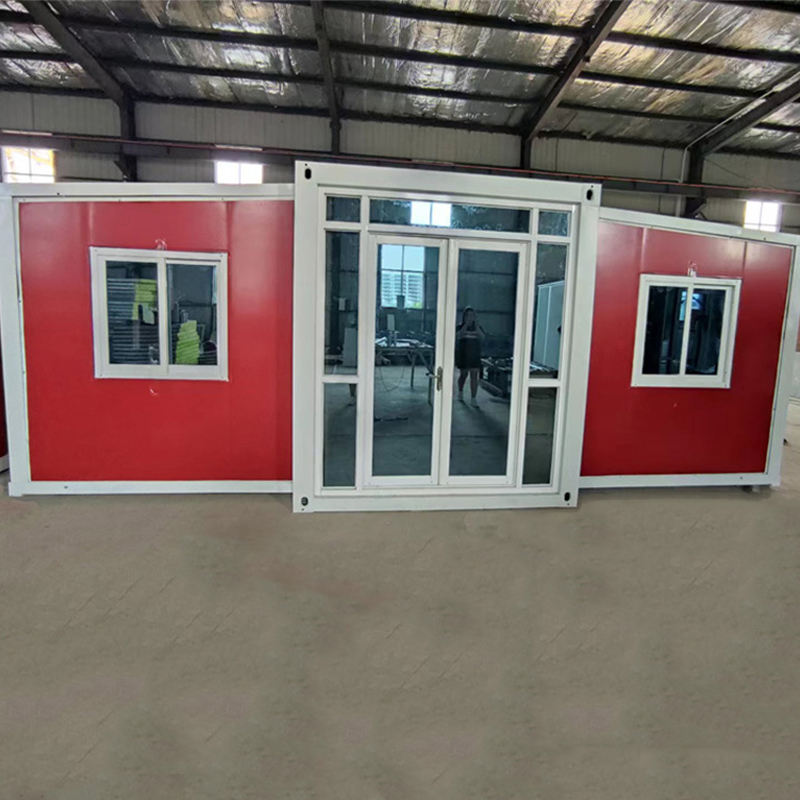 Fácil instalación Contenedor de casa plegable de doble ala.