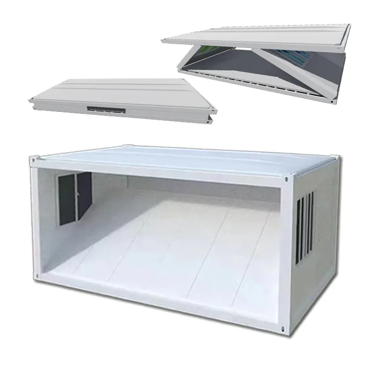 Casa contenedor plegable de construcción prefabricada