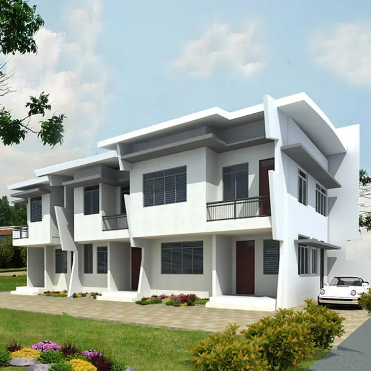 Villa steel structure prefab villa modern design hotel fabricated house