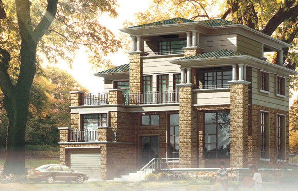 Casa de acero ligera casa prefabricada villa de acero