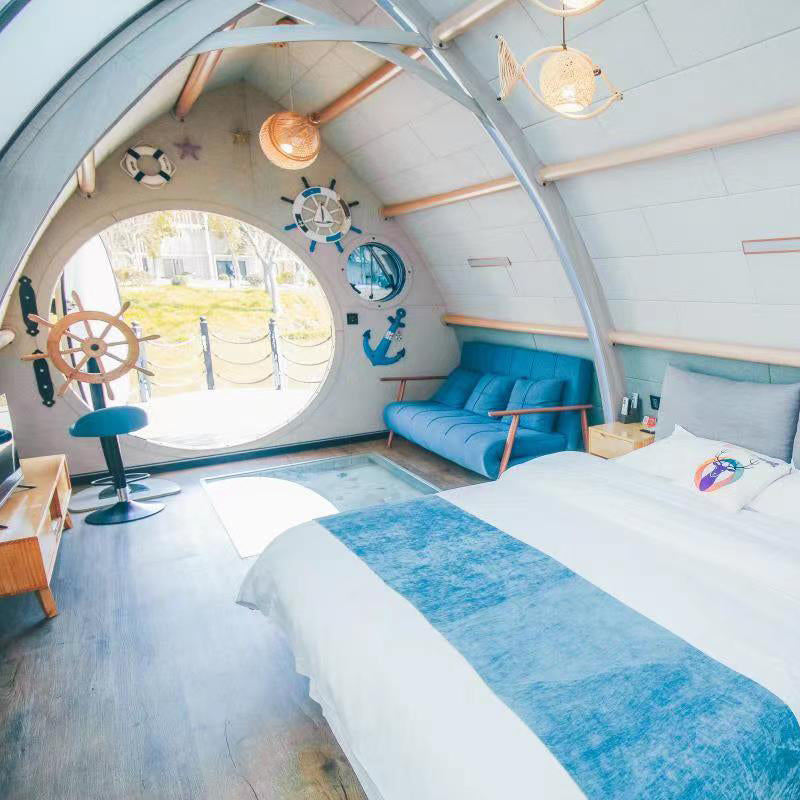 Floating Boat Arch Shape Prefab Hotel House