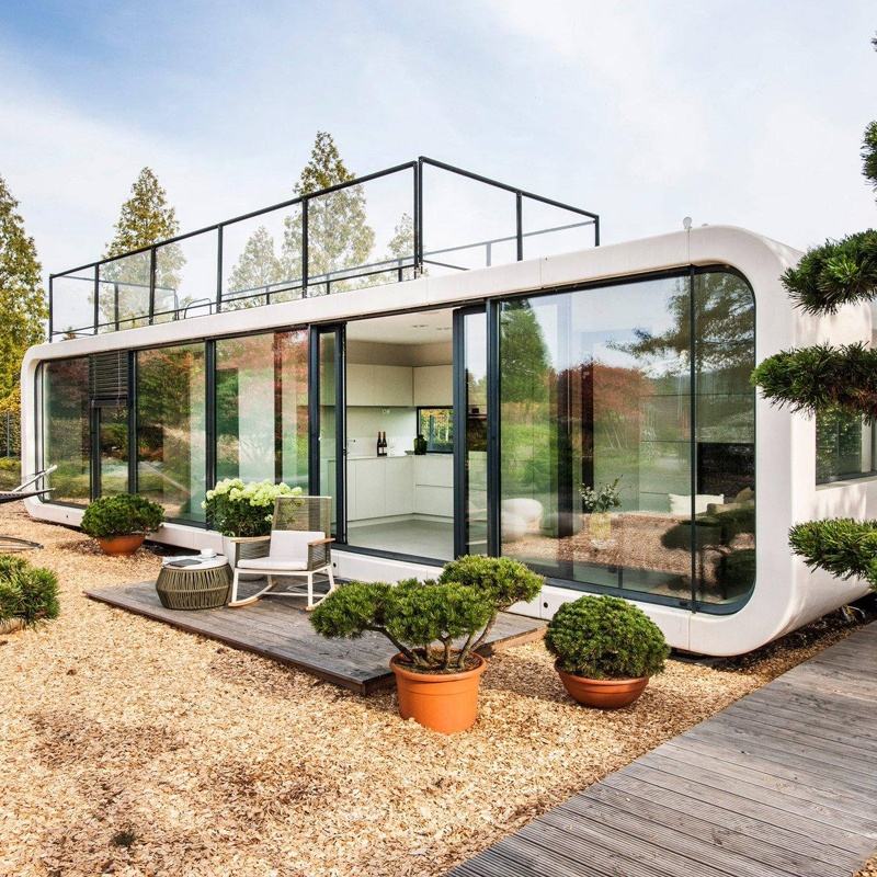 Casa prefabricada prefabricada prefabricada del envase de la cabina de Apple del hotel de la cápsula