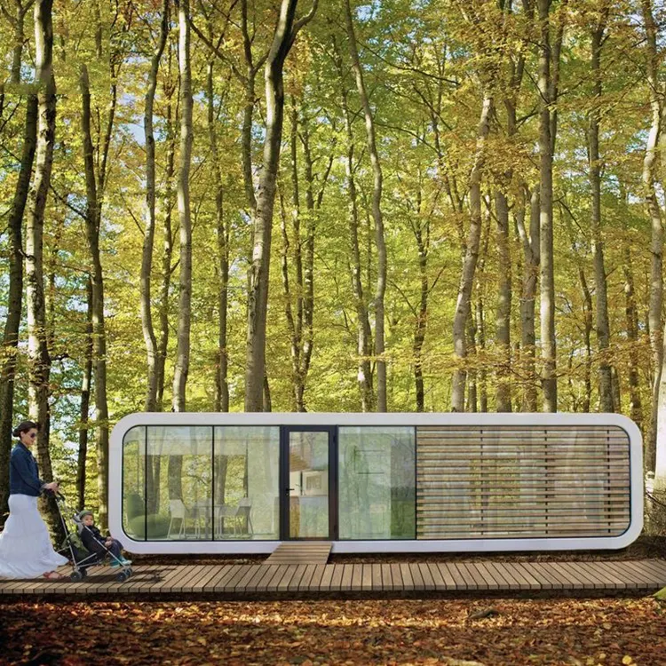 cabina de trabajo móvil de la vaina de la oficina de la casa de la casa minúscula de la casa prefabricada popular moderna al aire libre de los 20ft los 40ft