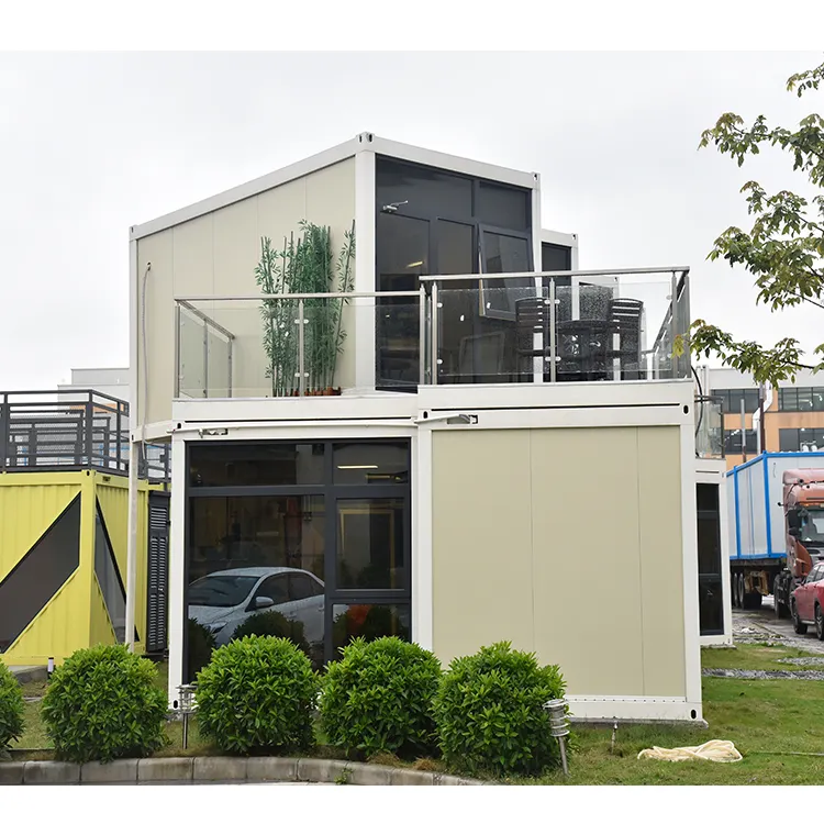 Luxury Villa Two Story Flat Pack Container Prefab Prefabricated Home