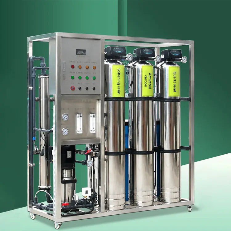 Automatización de agua, sistema de filtración por ósmosis, pequeña agua de mar industrial