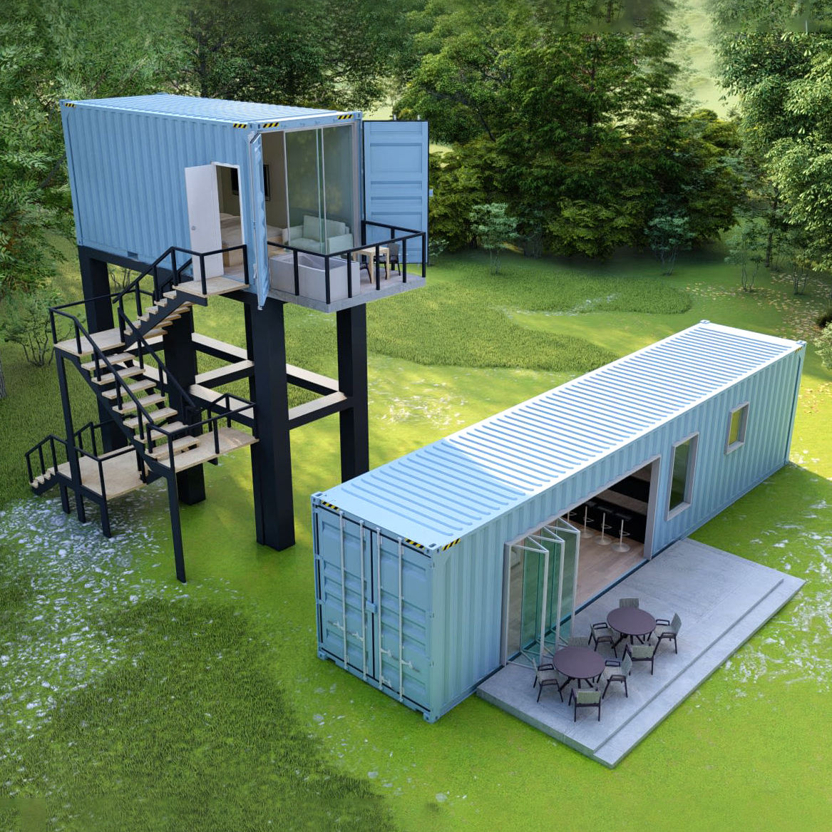 Casa contenedor de lujo prefabricada casa contenedor de lujo casa de lujo de 40 pies