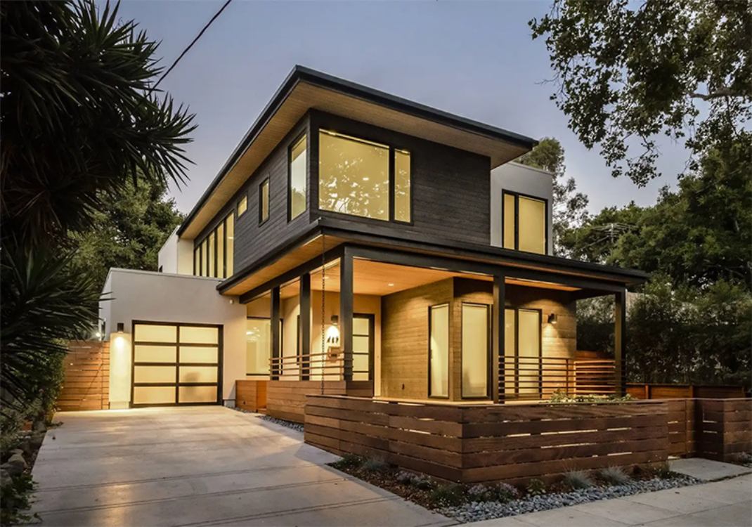 Modern Design Light Steel Frame Prefabricated House Two Storey Luxury Prefab House Villa