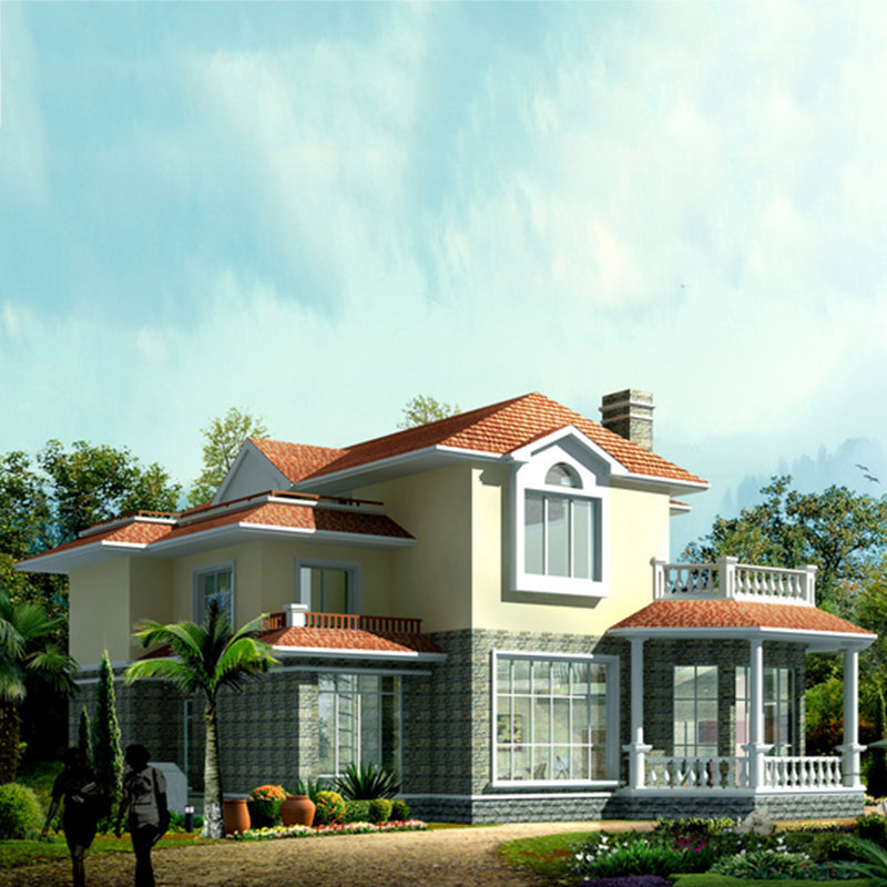 Casa modular prefabricada de acero ligero para habitación de villa de lujo