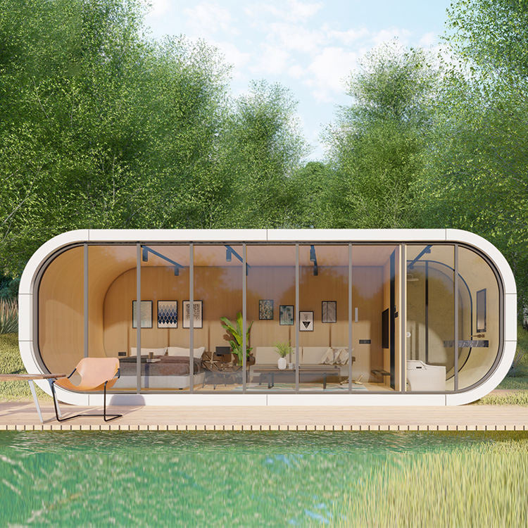 cabina de trabajo móvil de la vaina de la oficina de la casa de la casa minúscula de la casa prefabricada popular moderna al aire libre de los 20ft los 40ft