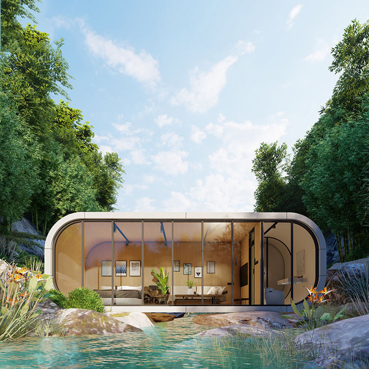 cabina de trabajo móvil de la vaina de la oficina de la casa de la casa minúscula de la casa prefabricada popular moderna al aire libre de los 20ft los 40ft