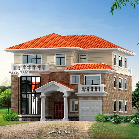 Casa de villa prefabricada de acero ligero con estructura de acero