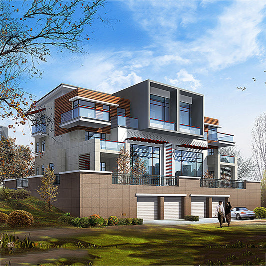 Casa modular prefabricada de acero ligero para habitación de villa de lujo