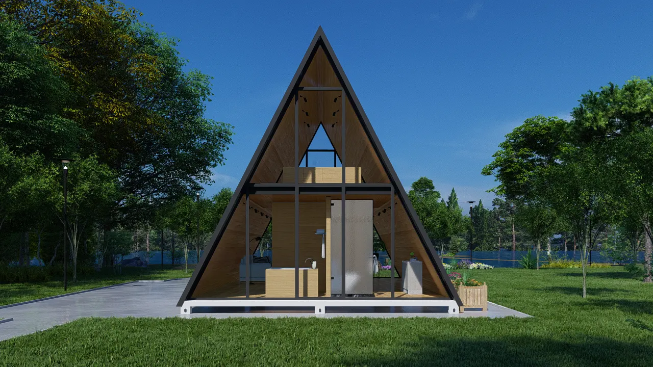 Equipos prefabricados de la casa del marco de la casa prefabricada del chalet de la estructura de acero ligera