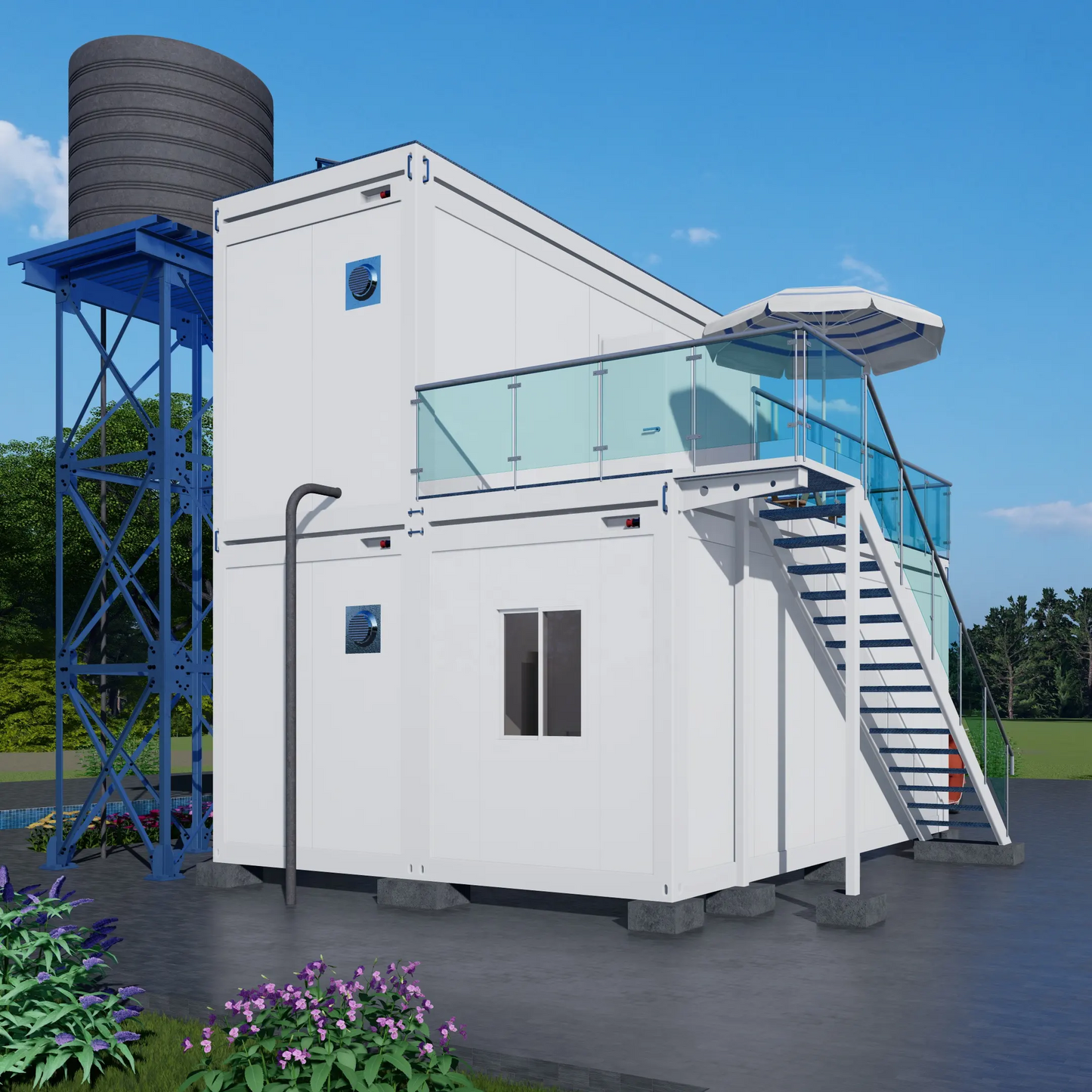 Сборный стальной курортный отель с сборными домами с ванными комнатами