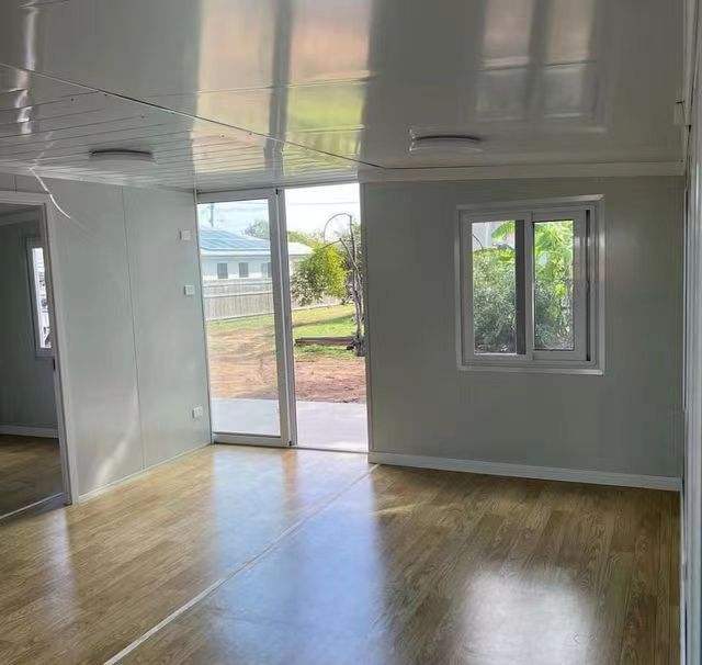 Casa contenedor de paquete plano móvil expandible