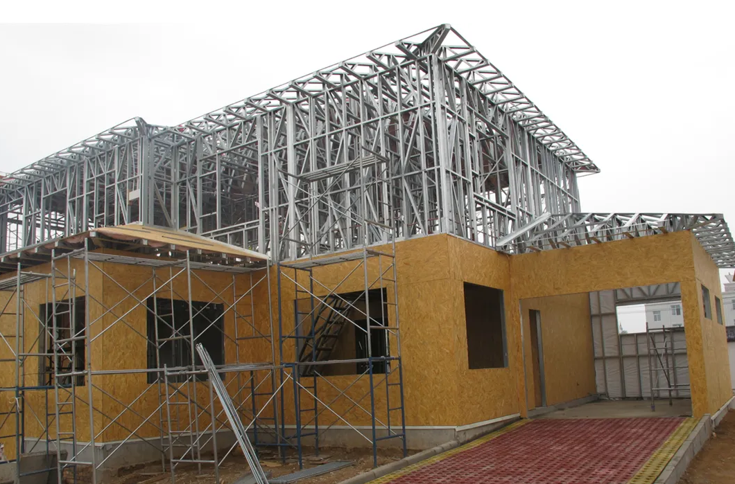 Casa de chalet de acero ligero Casas prefabricadas con marco de acero ligero de lujo