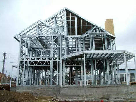 Casa de chalet de acero ligero Casas prefabricadas con marco de acero ligero de lujo
