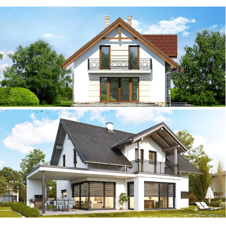 Villa steel structure prefab villa modern design hotel fabricated house