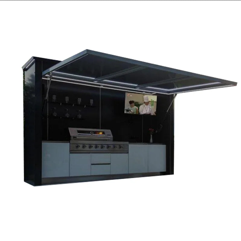 Modern Luxurious Custom Outdoor Kitchen Shed Cabinets with Grill