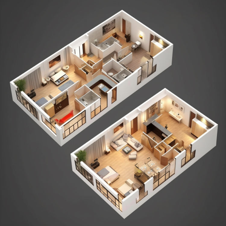 Модульный крошечный комплект дома с 3 спальнями Контейнерный дом