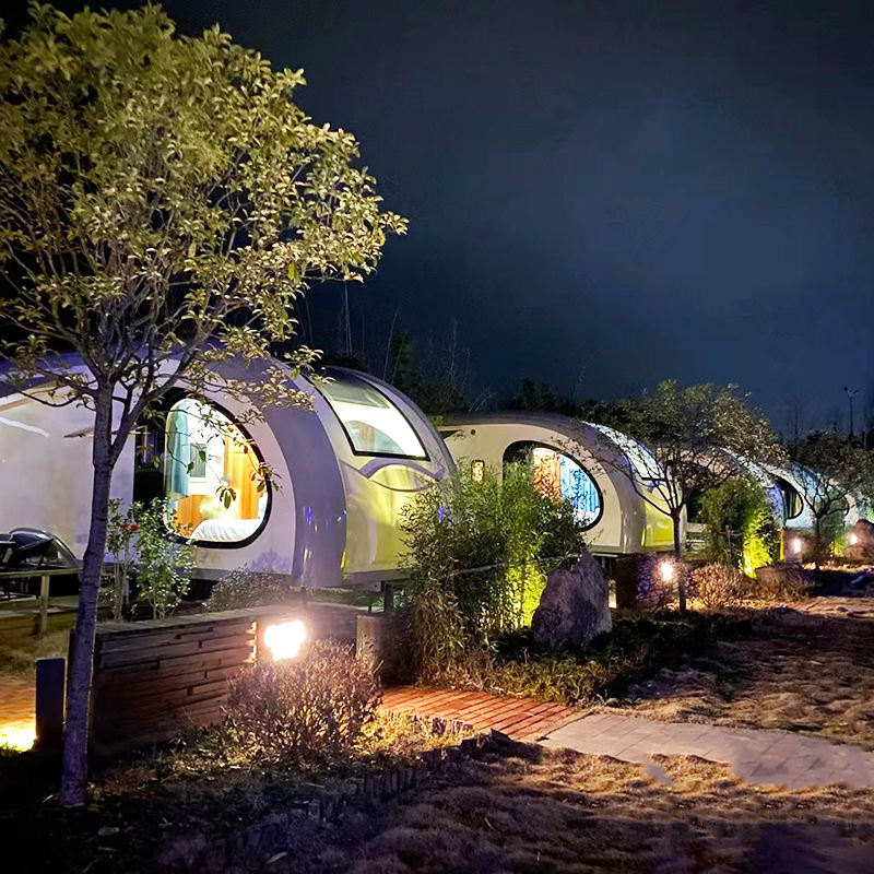 Casas prefabricadas portátiles, casa cápsula de vida de lujo