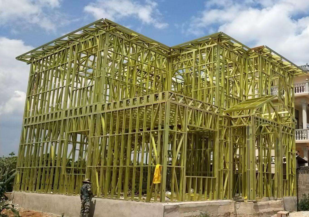 Modern Design Light Steel Frame Prefabricated House Two Storey Luxury Prefab House Villa