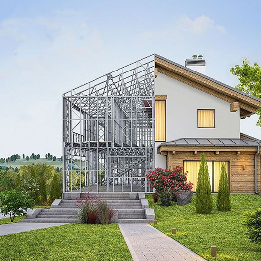 Villa steel structure prefab villa modern design hotel fabricated house