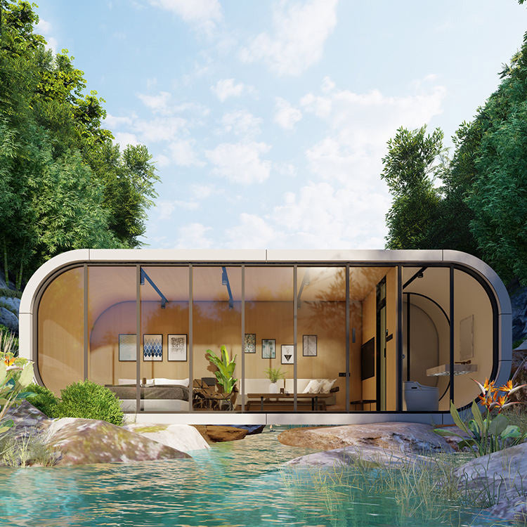 cabina de trabajo móvil de la vaina de la oficina de la casa de la casa minúscula de la casa prefabricada popular moderna al aire libre de los 20ft los 40ft