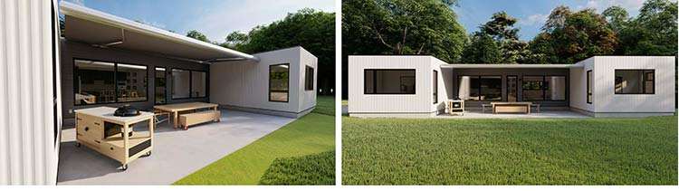 Светлая стальная сборная офисная гостиница, здание с 3 спальнями, кемпинговая кабина