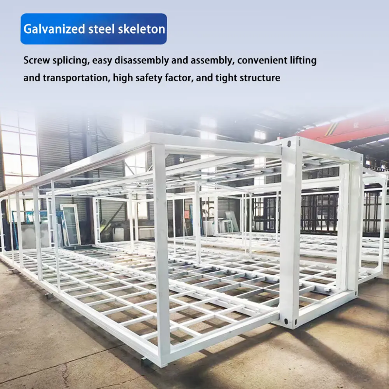 Las alas dobles plegables montan la casa extensible extensible prefabricada del envase del almacenamiento