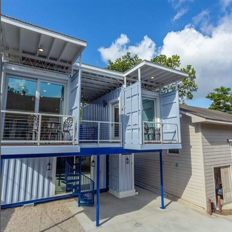 Luxury glass wall prefabricated modular container home hotel for resort villa