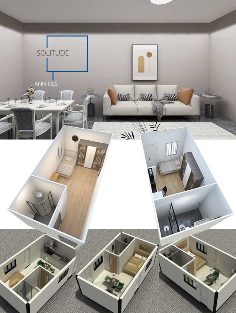 Steel Structure Prefabricated Luxury villa Two Storey Prefab House