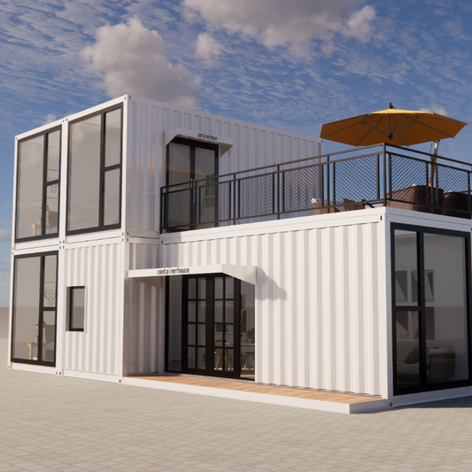 Steel Structure Prefabricated Luxury villa Two Storey Prefab House